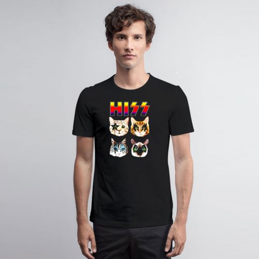 Hiss Funny Cats Kittens Rock Rockin T Shirt