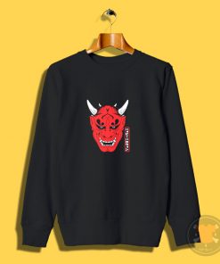 Japanese Demons Face Devil Harajuku Aesthetic Sweatshirt