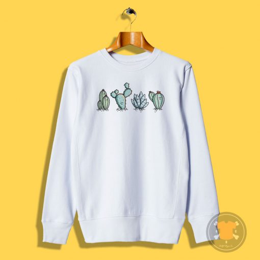 Kawaii Cute Cacti Desert Plants Sweatshirt