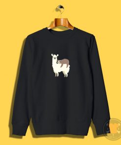 Llama And Sloth Hugging Cuddly Besties Sweatshirt