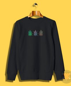 Mandala Cannabis Leaf Pattern Sweatshirt