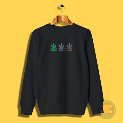 Mandala Cannabis Leaf Pattern Sweatshirt