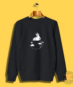 Many Eyed Cat In Coffee Cup Sweatshirt