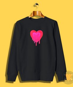 Melting Magenta Painted Heart Sweatshirt