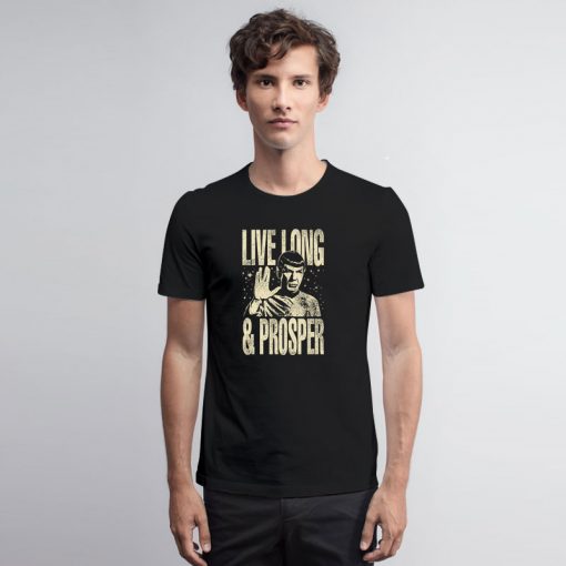 Monotone Live Long Prosper Star Trek T Shirt