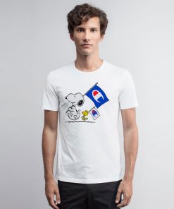 Peanuts Snoopy And Woodstock Flag T Shirt