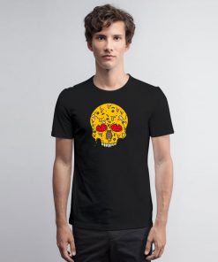 Pizza Skull T Shirt