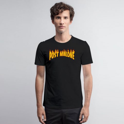 Post Malone Thrasher Flame T Shirt