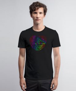 Rainbow You are Loved Heart T Shirt