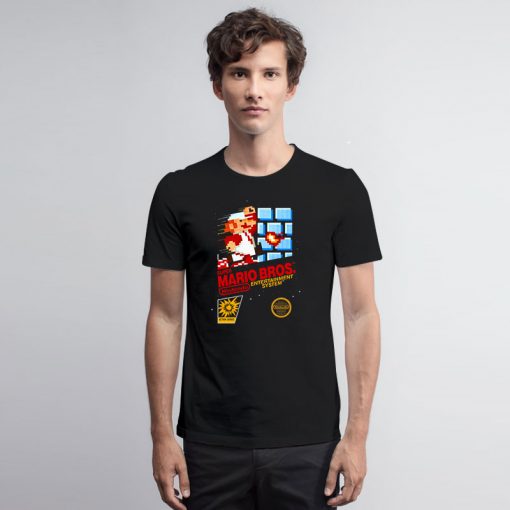 Retro Super Mario Brothers Nintendo Game Cover T Shirt