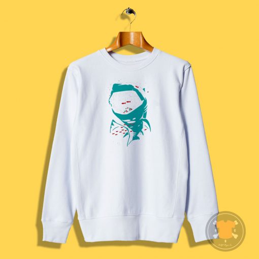 Shark with pixelated teeth Sweatshirt