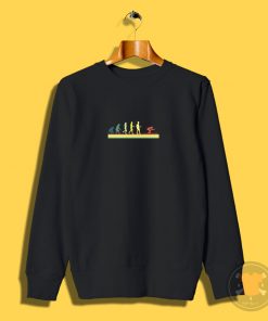 Ski Retro Human Evolution Sweatshirt