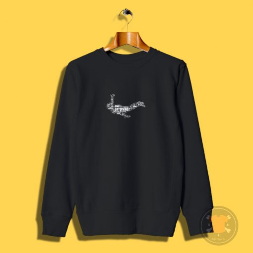 Skydiving Vocabulary Cloud Sweatshirt