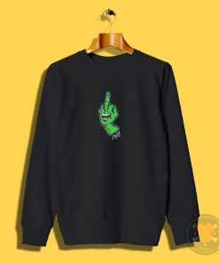 Smiling Hand Green Sweatshirt