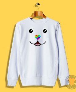 Smiling Pet with Heart Nose Sweatshirt