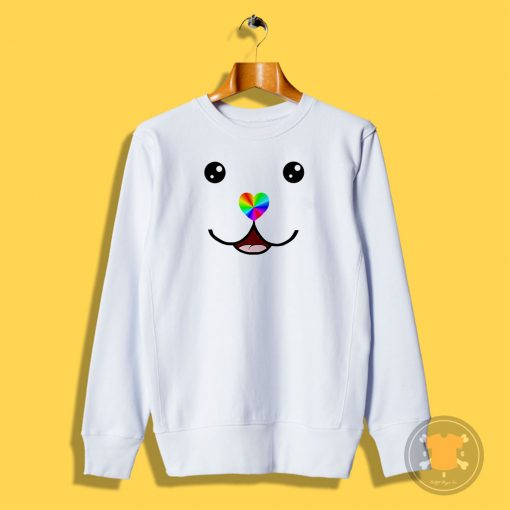 Smiling Pet with Heart Nose Sweatshirt