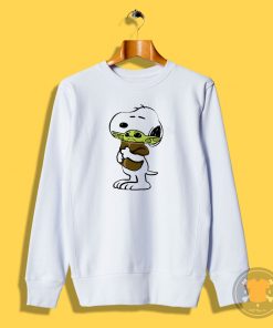 Snoopy Hugging Baby Yoda Star Wars Sweatshirt