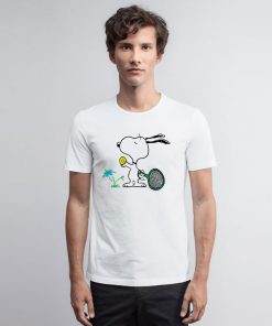 Snoopy Play Tennis T Shirt