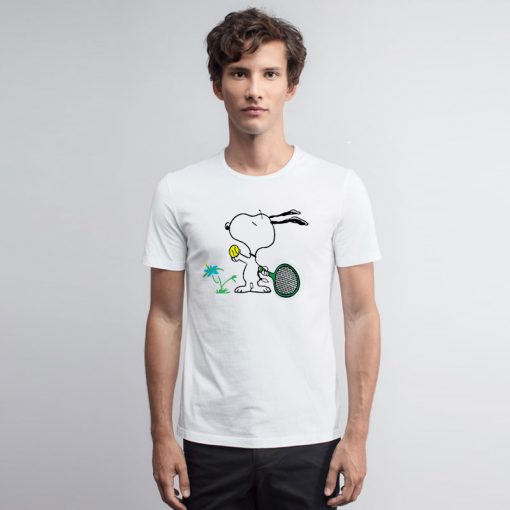 Snoopy Play Tennis T Shirt