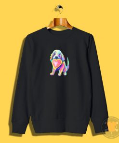 Soft Pastel Lovable Rainbow Pup Sweatshirt