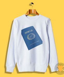 Star Trek Captains Log Pocket Notebook Sweatshirt