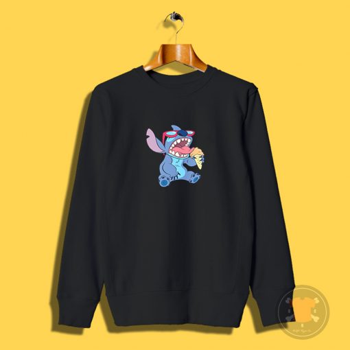 Stitch Eat Ice Cream Funny Sweatshirt