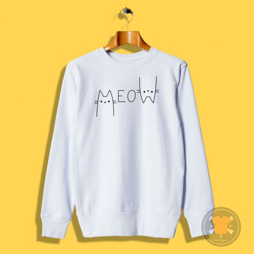 Street Letter MEOW Cat Sweatshirt