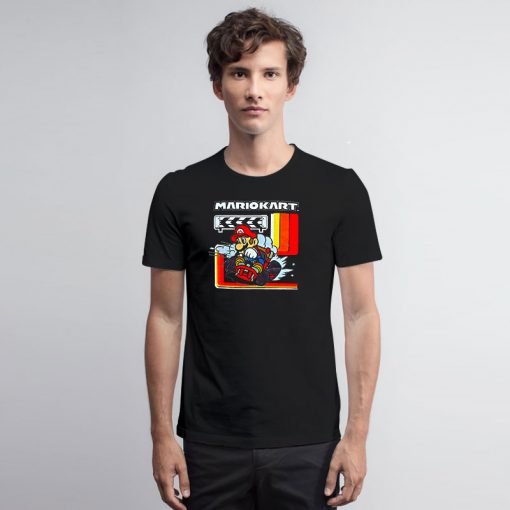 Super Mario Kart Checkered T Shirt