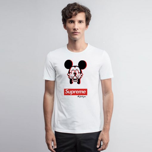 Supreme Mickey Mouse Fuck You T Shirt