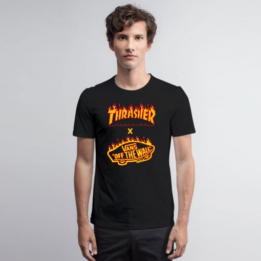 Thrasher x Vans Flame Collaboration T Shirt