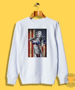 Vintage Marilyn Monroe Bikini American Flag Sweatshirt