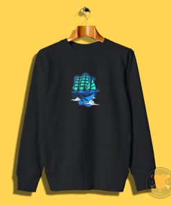 Whale sailboat Sweatshirt