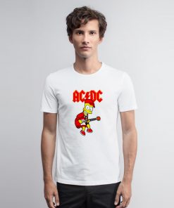 AC DC Guitarist Bart Simpson T Shirt