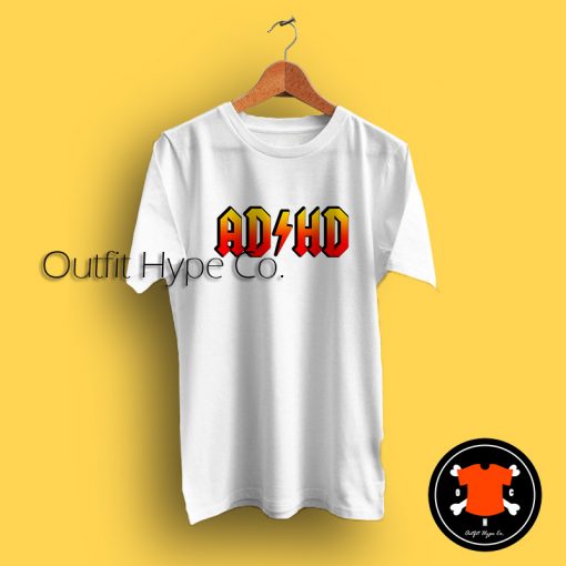 ADHD ACDC Parody Logo T Shirt