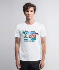 Beach Island Flamingo Logo Vintage T Shirt