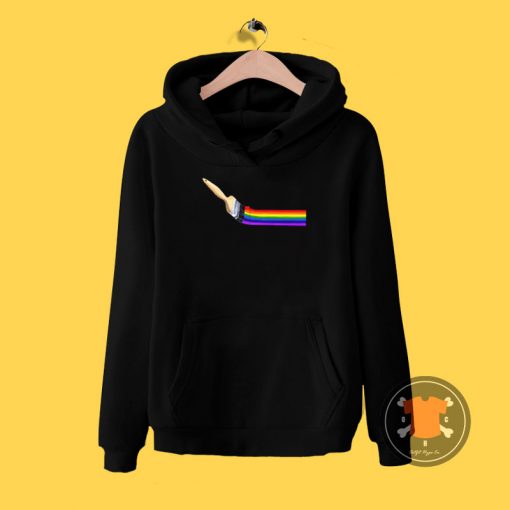 Brush Painting A Rainbow Hoodie