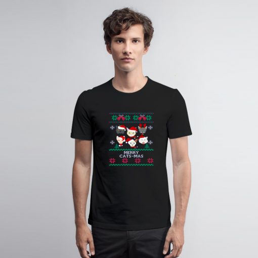 Cat ugly Christmas T Shirt