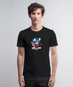 Catoon Captain America T Shirt