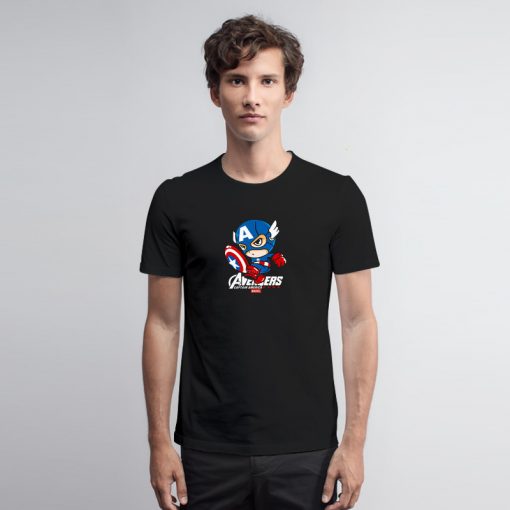 Catoon Captain America T Shirt