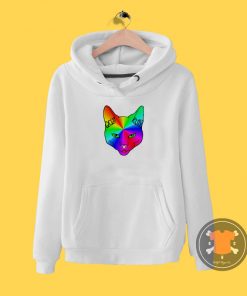 Cats Rule Rainbow Meow Hoodie