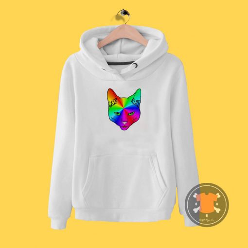 Cats Rule Rainbow Meow Hoodie