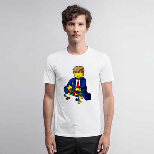 DONALD TRUMP LEGO BUILD A WALL T Shirt