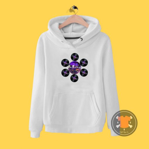 Disco Record Flower Hoodie