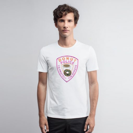 Dunkin Donut Police White T Shirt