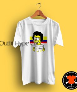 Esco Bart Simpson Bootleg White T Shirt