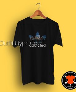 Fortnite Addicted Adidas Parody Black T Shirt