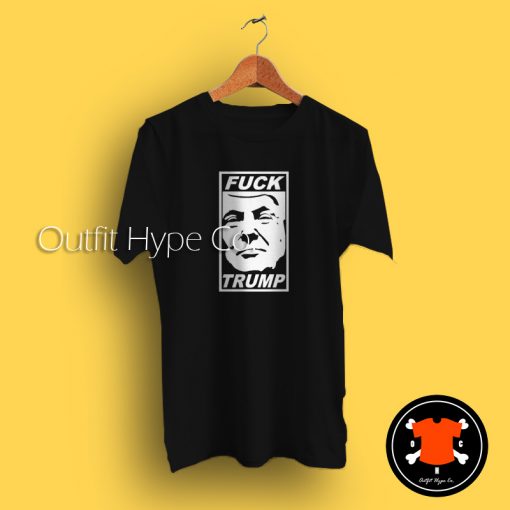 Fuck Trump Disobey Black T Shirt