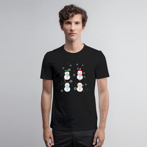 Funny Christmas Snowman Squad T Shirt