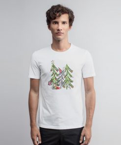 Gnomes and Trees Watercolor Christmas T Shirt