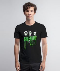 Green Day Drips Black T Shirt